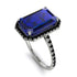 Emerald Cut Sapphire Pave Engagement Ring - Nancy No. 45