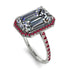 Emerald Cut Diamond Pave Engagement Ring - Nancy No. 48 image 1
