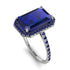 Emerald Cut Sapphire Pave Engagement Ring - Nancy No. 75 image 1