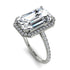 Emerald Cut Diamond Pave Engagement Ring - Nancy No. 3 image 1
