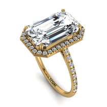 Emerald Cut Diamond Pave Engagement Ring - Nancy No. 1 image 1
