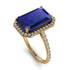 Emerald Cut Sapphire Pave Engagement Ring - Nancy No. 13 image 1