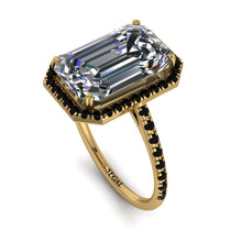 Emerald Cut Diamond Pave Engagement Ring - Nancy No. 31 image 1