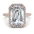 Emerald Cut Diamond Pave Engagement Ring - Nancy No. 2 image 2