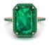 Emerald Cut Emerald Pave Engagement Ring - Nancy No. 20 image 2