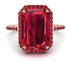 Emerald Cut Ruby Pave Engagement Ring - Nancy No. 56