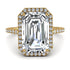 Emerald Cut Diamond Pave Engagement Ring - Nancy No. 1
