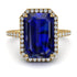 Emerald Cut Sapphire Pave Engagement Ring - Nancy No. 13 image 2
