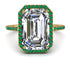 Emerald Cut Diamond Pave Engagement Ring - Nancy No. 16 image 2