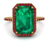 Emerald Cut Emerald Pave Engagement Ring - Nancy No. 49 image 2