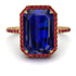 Emerald Cut Sapphire Pave Engagement Ring - Nancy No. 58
