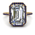 Emerald Cut Diamond Pave Engagement Ring - Nancy No. 61 image 2