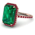 Emerald Cut Emerald Pave Engagement Ring - Nancy No. 50 image 3