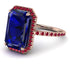 Emerald Cut Sapphire Pave Engagement Ring - Nancy No. 59 image 3