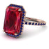 Emerald Cut Ruby Pave Engagement Ring - Nancy No. 71