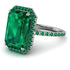 Emerald Cut Emerald Pave Engagement Ring - Nancy No. 21 image 3