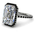 Emerald Cut Diamond Pave Engagement Ring - Nancy No. 33