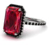 Emerald Cut Ruby Pave Engagement Ring - Nancy No. 42 image 3