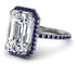 Emerald Cut Diamond Pave Engagement Ring - Nancy No. 63