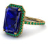 Emerald Cut Sapphire Pave Engagement Ring - Nancy No. 28