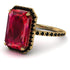 Emerald Cut Ruby Pave Engagement Ring - Nancy No. 40 image 3