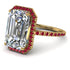Emerald Cut Diamond Pave Engagement Ring - Nancy No. 46