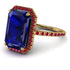 Emerald Cut Sapphire Pave Engagement Ring - Nancy No. 58