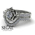 A lady's Rose Bridal Set Diamond Ring - Elena no. 3