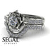 A lady's Rose Bridal Set Diamond Ring - Elena no. 3