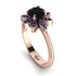 Round Black Diamond Flower Ring - Michelle No. 68 image 1
