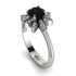 Round Black Diamond Flower Ring - Michelle No. 9 image 1