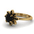 Round Black Diamond Flower Ring - Michelle No. 37
