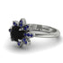 Round Black Diamond Flower Ring - Michelle No. 69