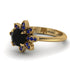 Round Black Diamond Flower Ring - Michelle No. 67 image 3