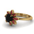 Round Black Diamond Flower Ring - Michelle No. 52 image 3