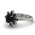 Round Black Diamond Flower Ring - Michelle No. 39