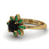 Round Black Diamond Flower Ring - Michelle No. 22