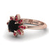 Round Black Diamond Flower Ring - Michelle No. 53 image 3