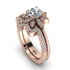 Round Diamond Flower Bridal Set - Michelle No. 2