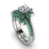 Round Diamond Flower Bridal Set - Michelle No. 18 image 1