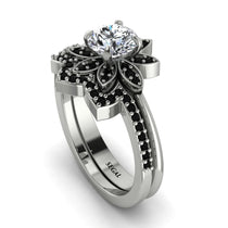 Round Diamond Flower Bridal Set - Michelle No. 33 image 1