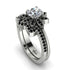 Round Diamond Flower Bridal Set - Michelle No. 33