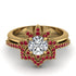 Round Diamond Flower Bridal Set - Michelle No. 46