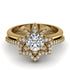 Round Diamond Flower Bridal Set - Michelle No. 1