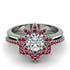 Round Diamond Flower Bridal Set - Michelle No. 48 image 2
