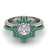 Round Diamond Flower Bridal Set - Michelle No. 18