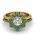 Round Diamond Flower Bridal Set - Michelle No. 16 image 2