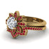 Round Diamond Flower Bridal Set - Michelle No. 46 image 3