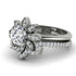 Round Diamond Flower Bridal Set - Michelle No. 3