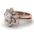 Round Diamond Flower Bridal Set - Michelle No. 2